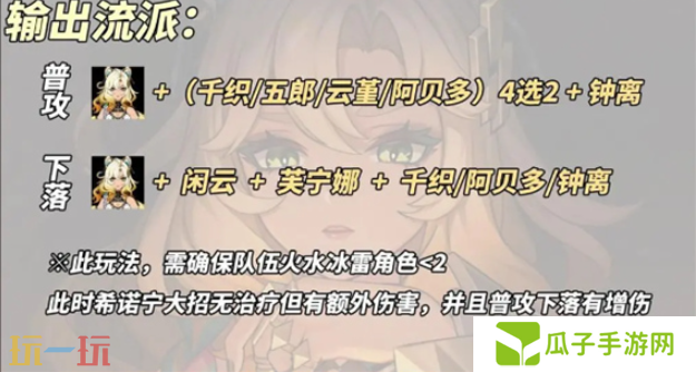 原神希诺宁输出流怎么养 希诺宁输出流养成攻略