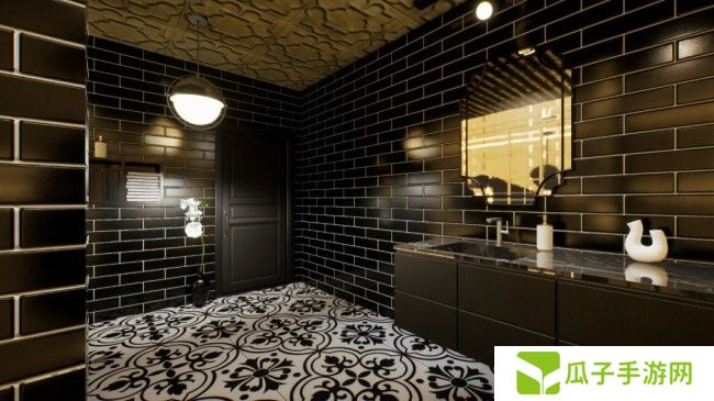 《inZOI》黑色时尚浴室房间分享