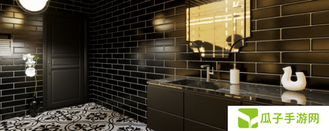 《inZOI》黑色时尚浴室房间分享