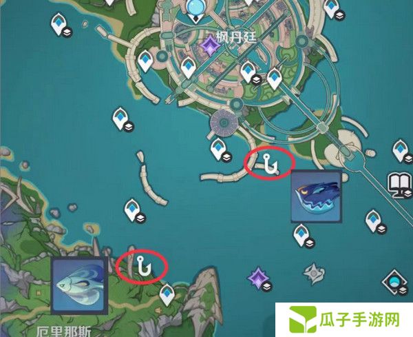 原神灰河渡手钓鱼地点分布图 灰河渡手精炼材料钓鱼点位攻略[多图]图片9