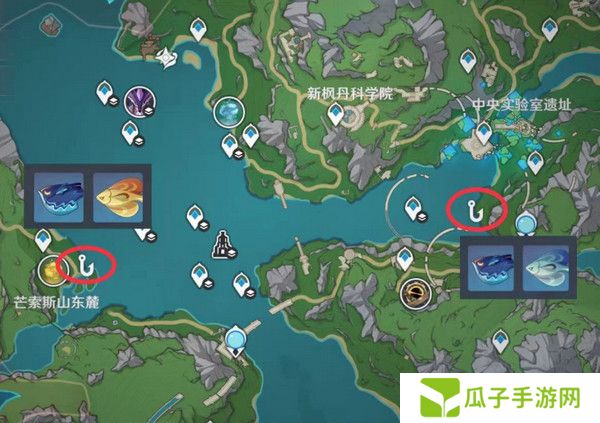 原神灰河渡手钓鱼地点分布图 灰河渡手精炼材料钓鱼点位攻略[多图]图片8